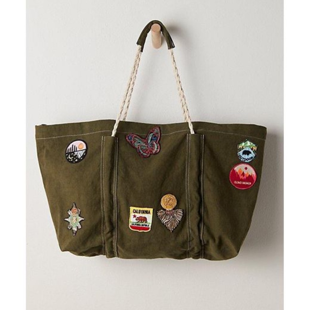 NWT Free People Been There Badge Tote Bag